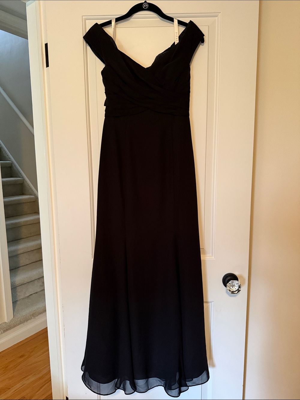 Azazie Black One-Shoulder Evening Gown